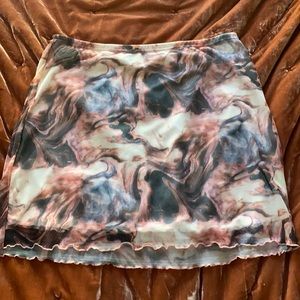 SHEIN Plus Marble Print Skirt